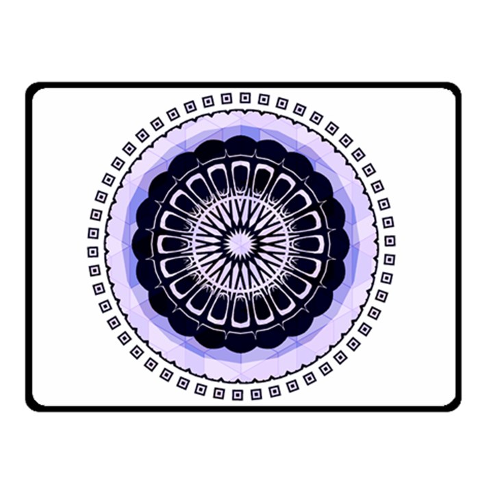 Design Circular Pattern Mandala Double Sided Fleece Blanket (Small) 