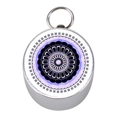 Design Circular Pattern Mandala Mini Silver Compasses by Pakrebo