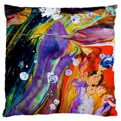 Abstract Modern Detail Color Large Flano Cushion Case (two Sides) by Pakrebo