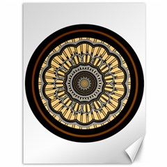 Mandala Pattern Round Ethnic Canvas 36  X 48  by Pakrebo