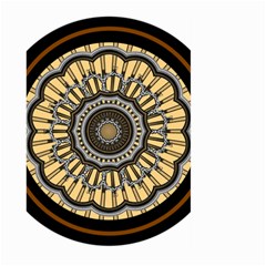 Mandala Pattern Round Ethnic Large Garden Flag (two Sides) by Pakrebo