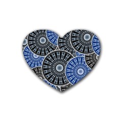 Cog Gear Wheel Engineering Round Heart Coaster (4 Pack)  by Pakrebo