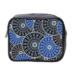 Cog Gear Wheel Engineering Round Mini Toiletries Bag (two Sides) by Pakrebo