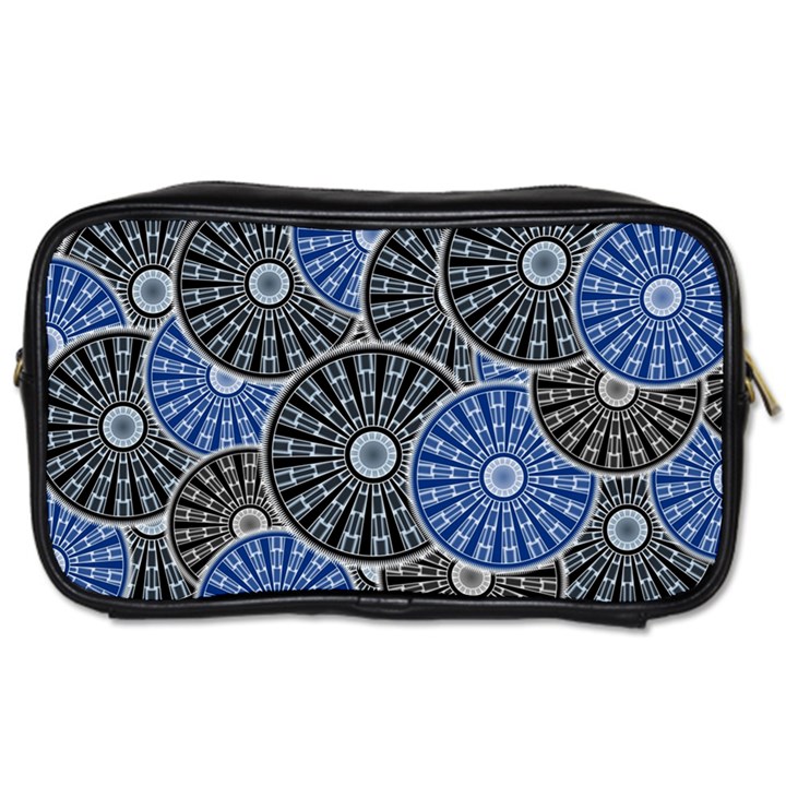 Cog Gear Wheel Engineering Round Toiletries Bag (Two Sides)