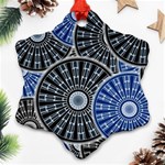 Cog Gear Wheel Engineering Round Ornament (Snowflake) Front