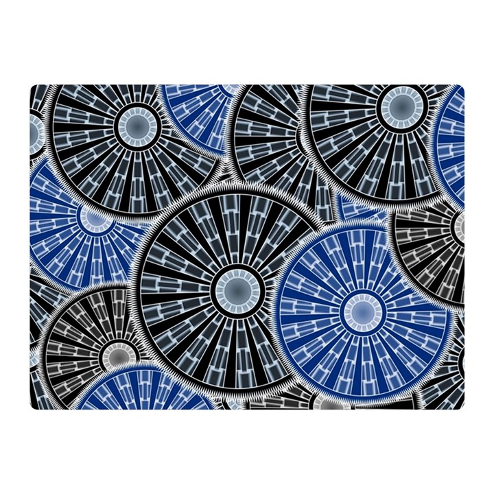 Cog Gear Wheel Engineering Round Double Sided Flano Blanket (Mini) 