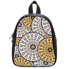 Gears Round Header Banner Cog School Bag (small) by Pakrebo