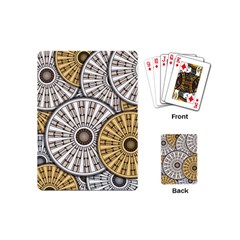 Gears Round Header Banner Cog Playing Cards (mini) by Pakrebo