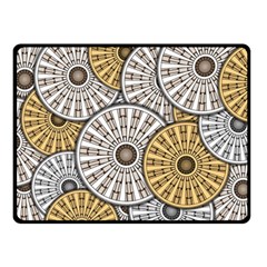 Gears Round Header Banner Cog Double Sided Fleece Blanket (small)  by Pakrebo