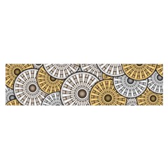 Gears Round Header Banner Cog Satin Scarf (oblong) by Pakrebo