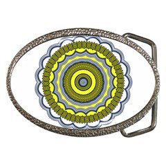 Mandala Pattern Round Ethnic Belt Buckles by Pakrebo