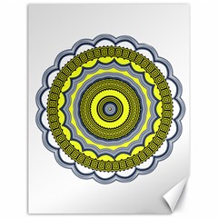 Mandala Pattern Round Ethnic Canvas 18  X 24  by Pakrebo