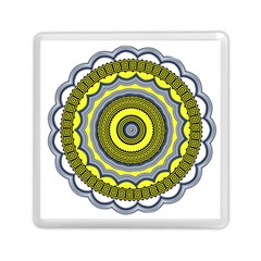 Mandala Pattern Round Ethnic Memory Card Reader (square) by Pakrebo