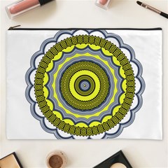 Mandala Pattern Round Ethnic Cosmetic Bag (xxxl) by Pakrebo