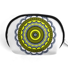 Mandala Pattern Round Ethnic Accessory Pouch (medium) by Pakrebo