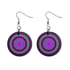 Round Pattern Ethnic Design Mini Button Earrings by Pakrebo