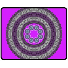 Round Pattern Ethnic Design Fleece Blanket (medium)  by Pakrebo