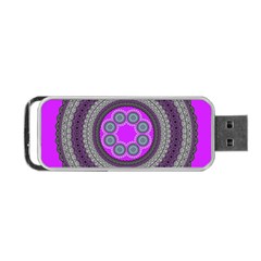 Round Pattern Ethnic Design Portable Usb Flash (one Side) by Pakrebo