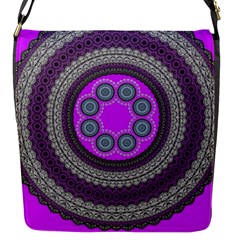 Round Pattern Ethnic Design Flap Closure Messenger Bag (s) by Pakrebo