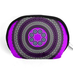 Round Pattern Ethnic Design Accessory Pouch (medium) by Pakrebo