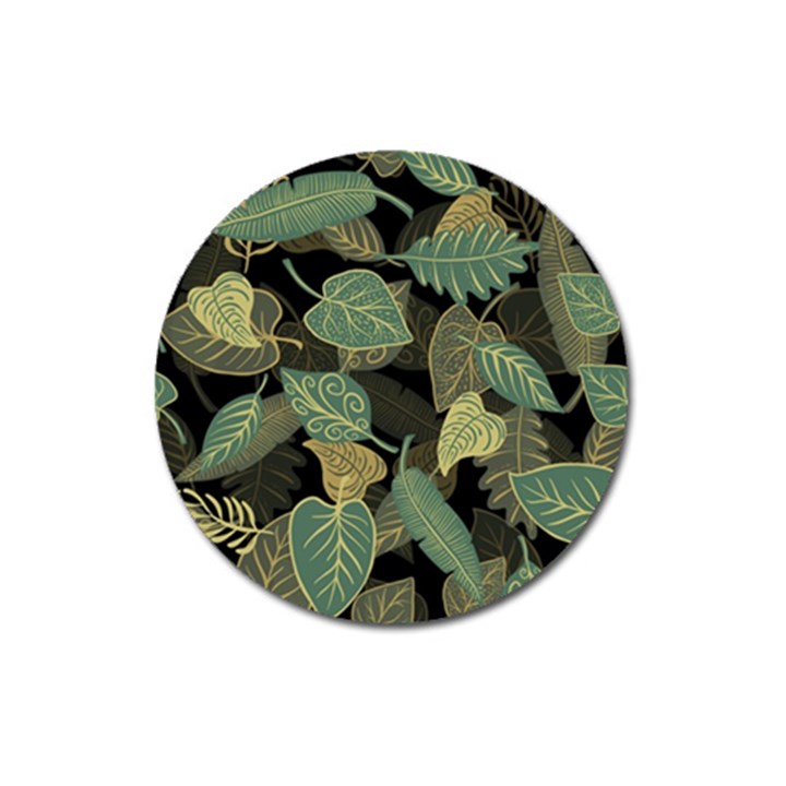 Autumn Fallen Leaves Dried Leaves Magnet 3  (Round)