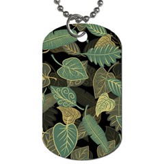 Autumn Fallen Leaves Dried Leaves Dog Tag (two Sides) by Pakrebo