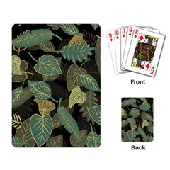 Autumn Fallen Leaves Dried Leaves Playing Cards Single Design by Pakrebo