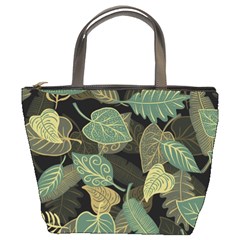 Autumn Fallen Leaves Dried Leaves Bucket Bag by Pakrebo