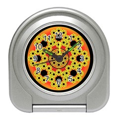 Fractal Art Design Pattern Travel Alarm Clock