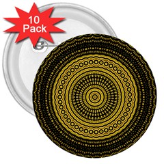 Design Circular Shape Round 3  Buttons (10 Pack)  by Pakrebo