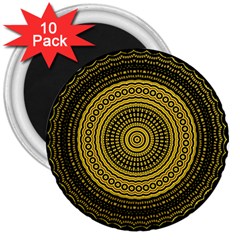 Design Circular Shape Round 3  Magnets (10 Pack)  by Pakrebo