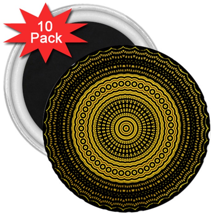 Design Circular Shape Round 3  Magnets (10 pack) 