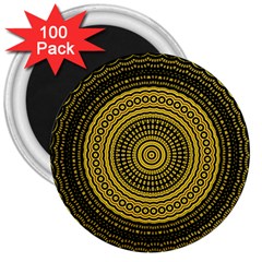 Design Circular Shape Round 3  Magnets (100 Pack) by Pakrebo