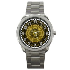 Design Circular Shape Round Sport Metal Watch by Pakrebo