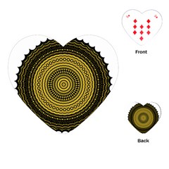 Design Circular Shape Round Playing Cards (heart) by Pakrebo