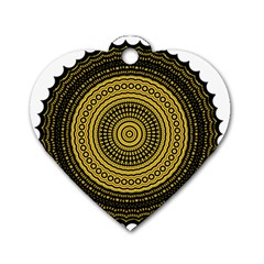 Design Circular Shape Round Dog Tag Heart (one Side) by Pakrebo