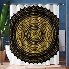 Design Circular Shape Round Shower Curtain 60  X 72  (medium)  by Pakrebo