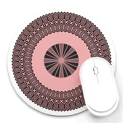 Design Circular Aztec Symbol Round Mousepads by Pakrebo