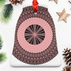 Design Circular Aztec Symbol Bell Ornament (two Sides) by Pakrebo