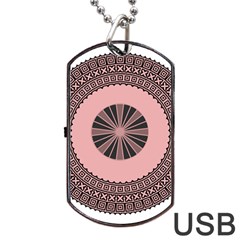 Design Circular Aztec Symbol Dog Tag Usb Flash (two Sides) by Pakrebo