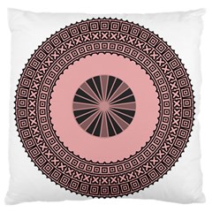 Design Circular Aztec Symbol Large Flano Cushion Case (two Sides) by Pakrebo