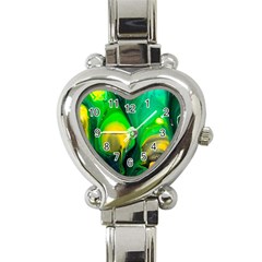 Art Abstract Artistically Painting Heart Italian Charm Watch