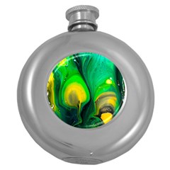 Art Abstract Artistically Painting Round Hip Flask (5 Oz) by Pakrebo