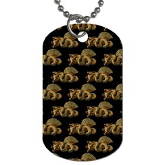 Dragon Motif Print Pattern Dog Tag (one Side) by dflcprintsclothing