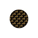 Dragon Motif Print Pattern Golf Ball Marker Front