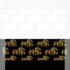 Dragon Motif Print Pattern Rectangular Jigsaw Puzzl by dflcprintsclothing