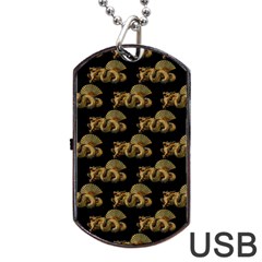 Dragon Motif Print Pattern Dog Tag Usb Flash (one Side) by dflcprintsclothing