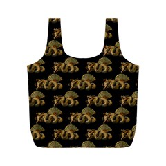 Dragon Motif Print Pattern Full Print Recycle Bag (m) by dflcprintsclothing