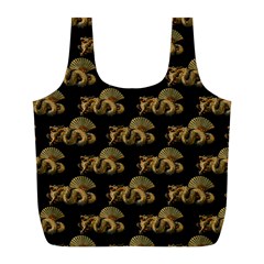 Dragon Motif Print Pattern Full Print Recycle Bag (l) by dflcprintsclothing