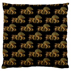 Dragon Motif Print Pattern Standard Flano Cushion Case (two Sides) by dflcprintsclothing